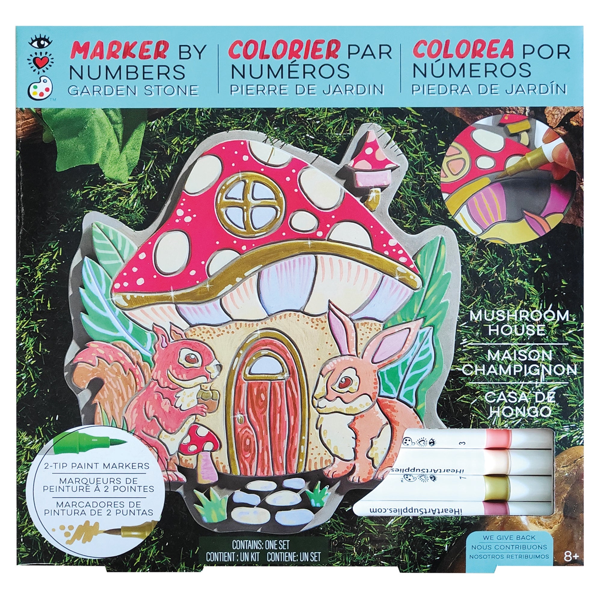 Marker By Number Garden Stone Mushroom House - Mastermind Toys___251593