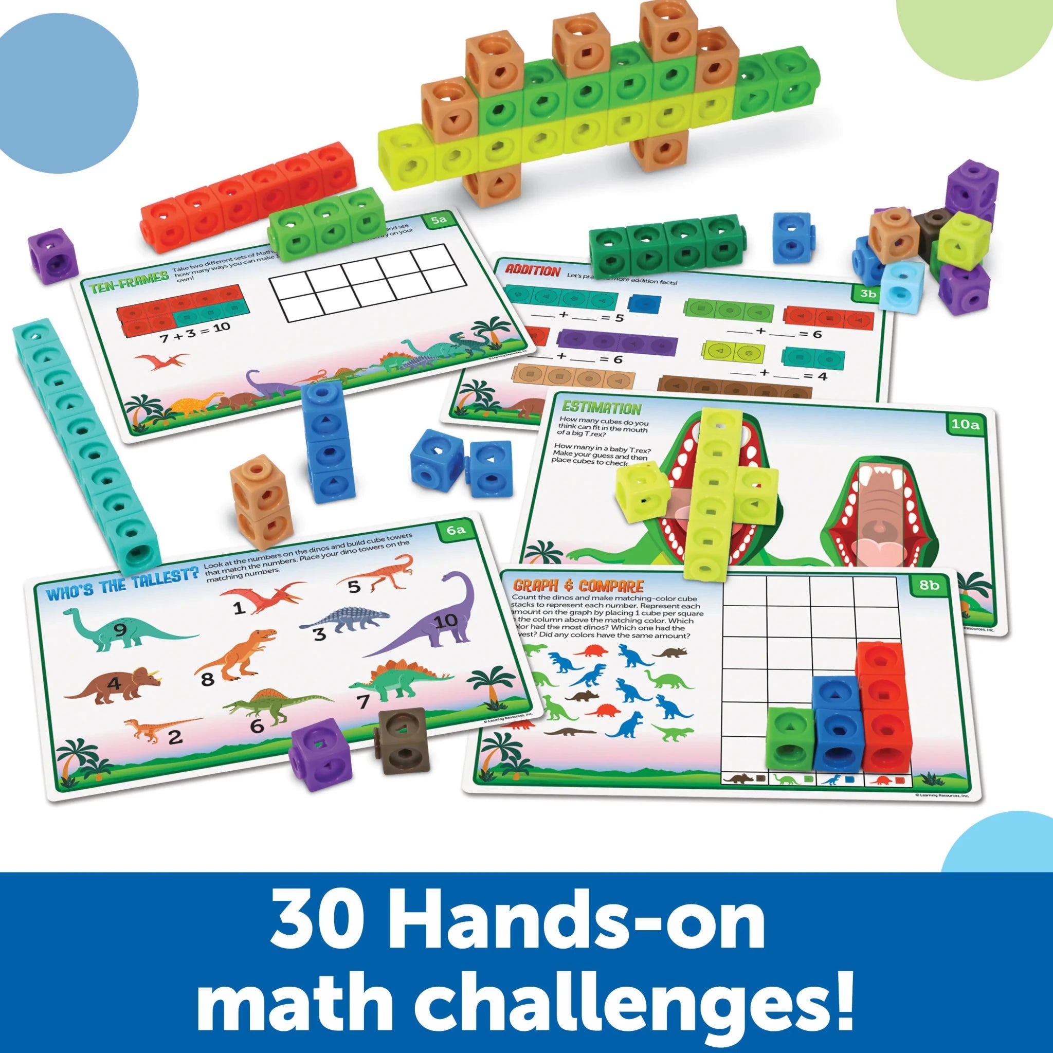 Mathlink Cubes Activity Set - Dino Time - Mastermind Toys___255208
