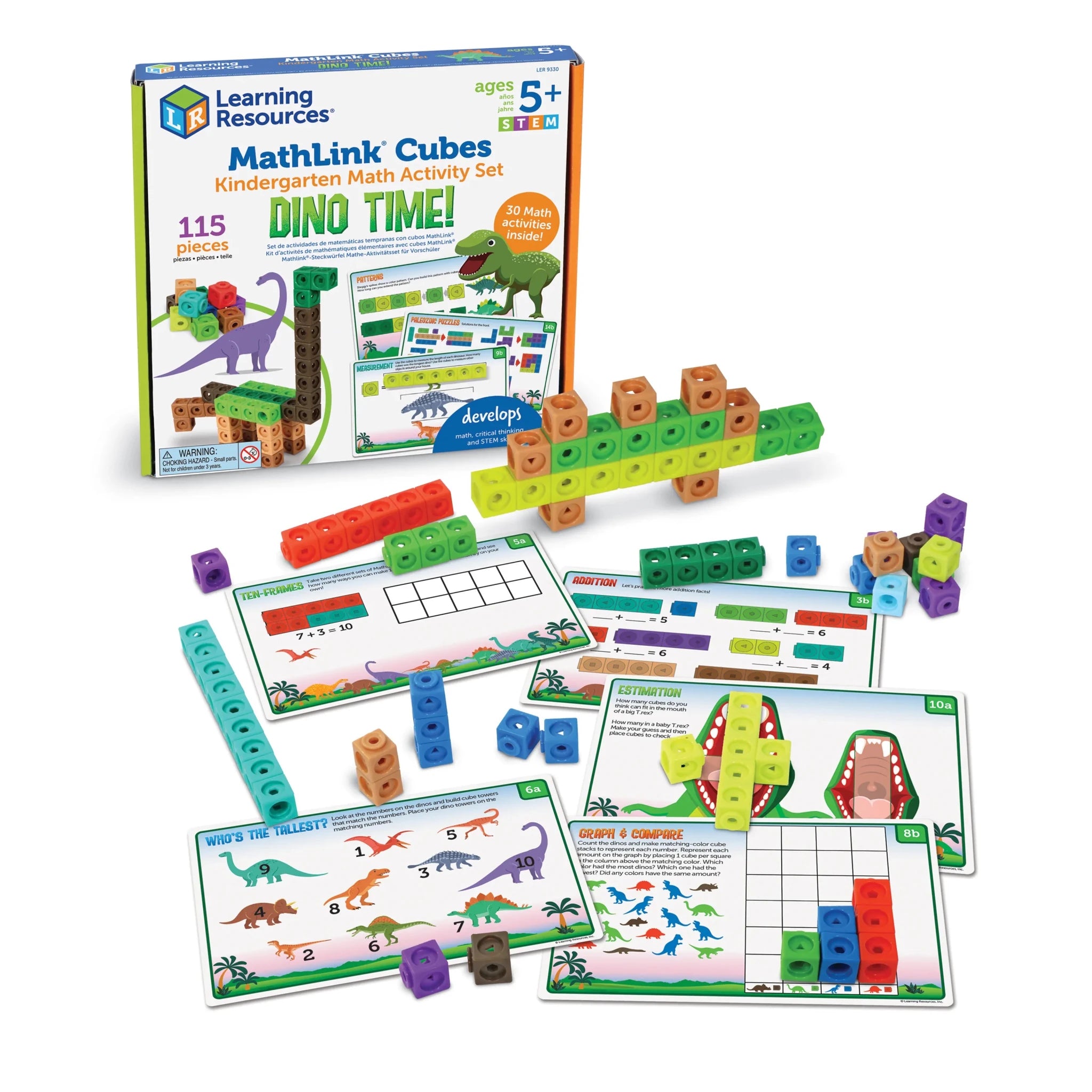 Mathlink Cubes Activity Set - Dino Time - Mastermind Toys___255208
