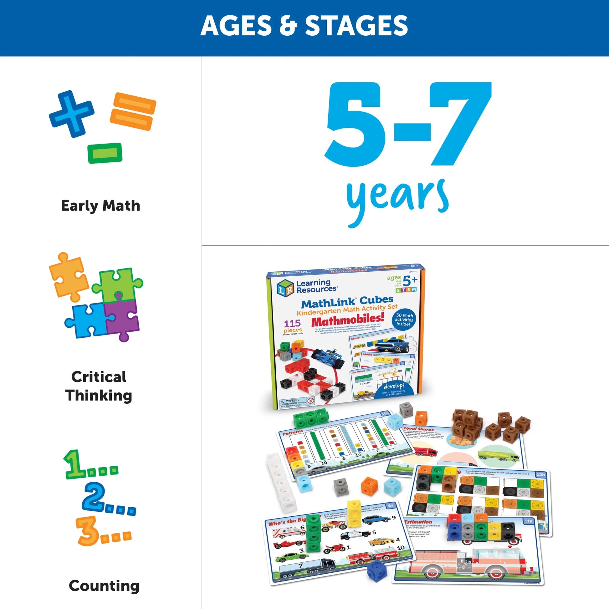 MathLink® Cubes Kindergarten Math Activity Set: Mathmobiles! - Mastermind Toys___255210