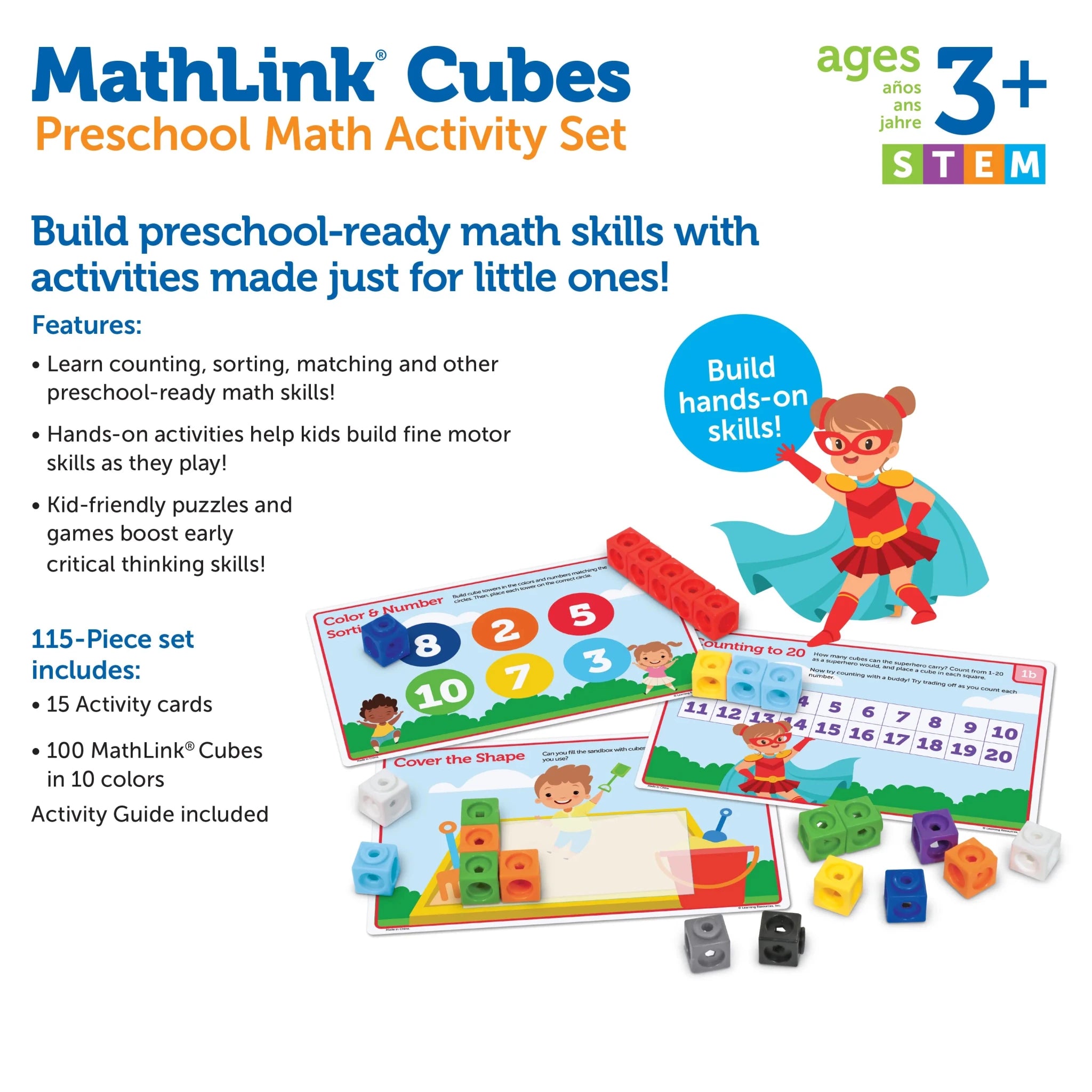 Mathlink® Cubes Preschool Math Activity Set - Mastermind Toys___255211