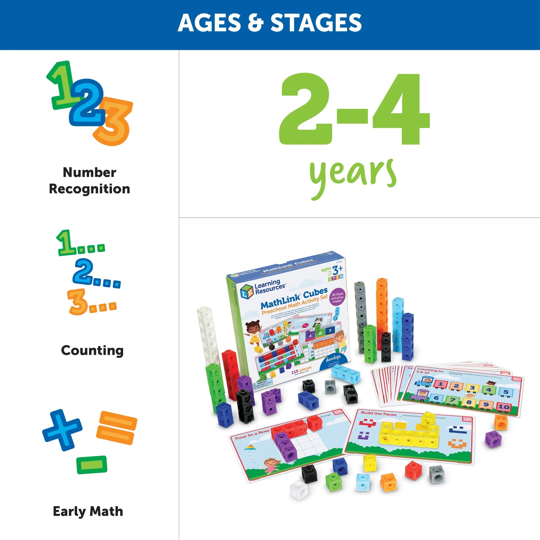 Mathlink® Cubes Preschool Math Activity Set - Mastermind Toys___255211