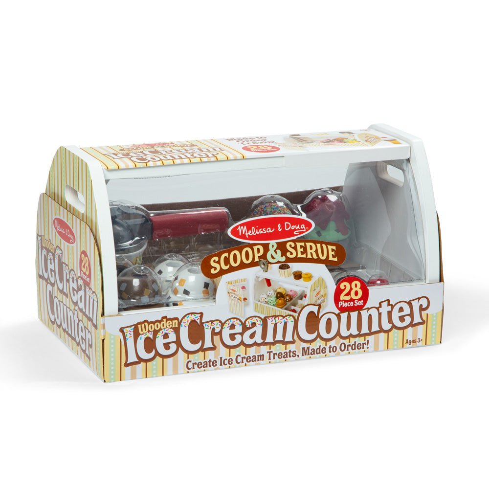 Melissa & Doug Scoop and Serve Wooden Ice Cream Counter - Mastermind Toys___234421