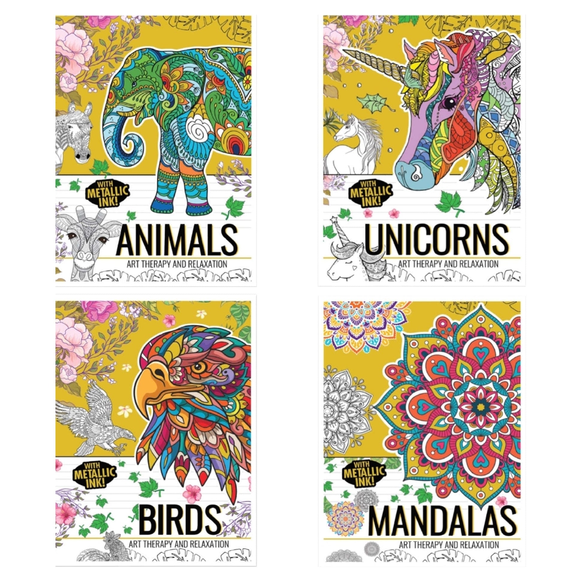 Metallic Advance Coloring Books - 4 Asst. - Mastermind Toys___248761