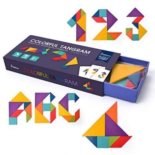Mideer Colorful Trangram Guide Card - Mastermind Toys___255214