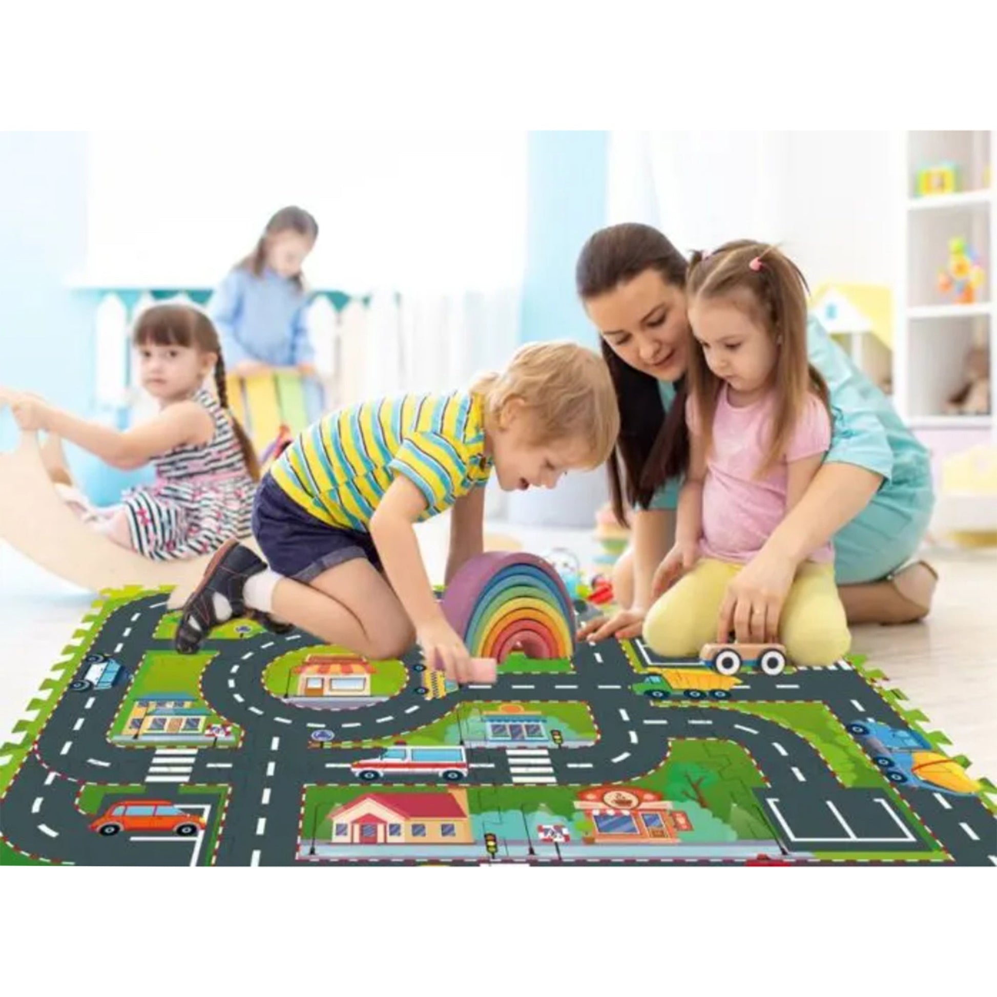 Mima - City Road Truck Puzzle Foam Mat 12 - Piece - Mastermind Toys___247304