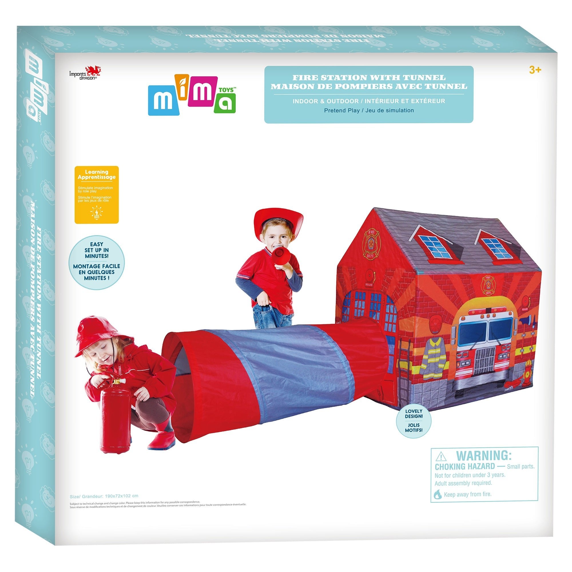 MIMA- Indoor Fire Station with Tunnel – Mastermind Toys