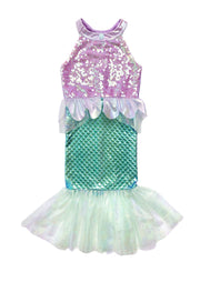 Misty Mermaid Dress, Pink/Blue, Size 3 - 4 - Mastermind Toys___245095