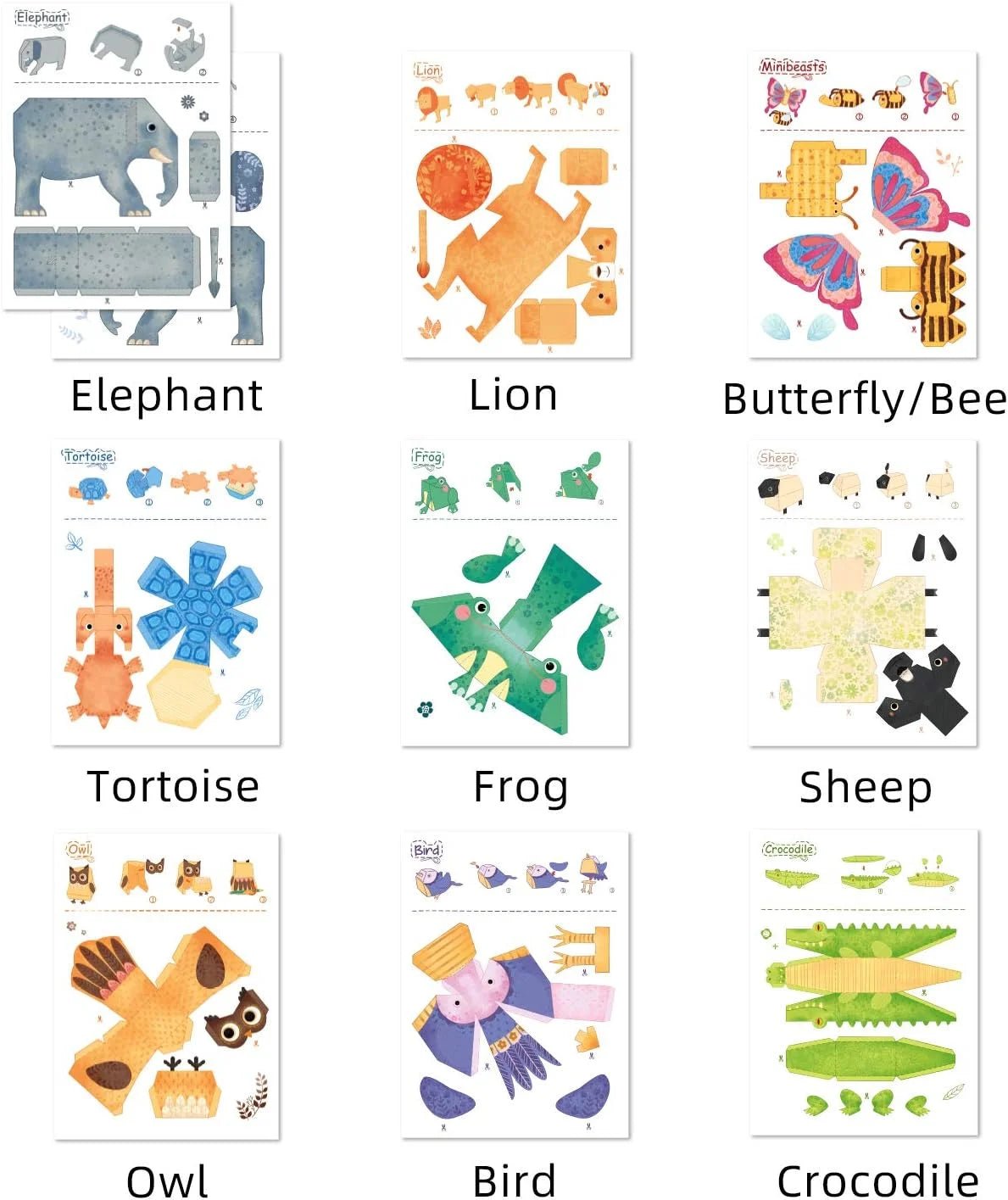 Origami Kit for Kids – 3D Animals - Mastermind Toys___255087