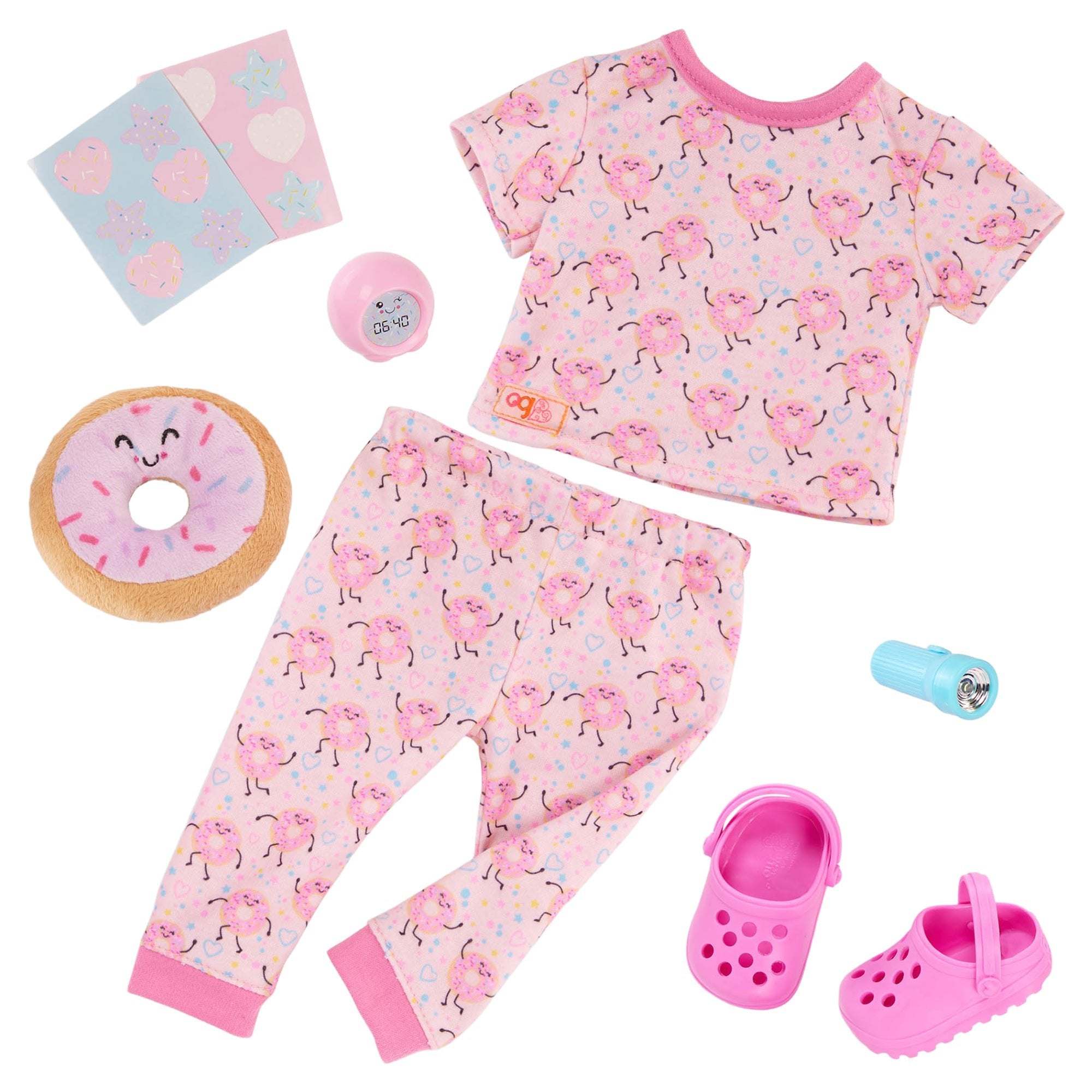 Our Generation Deluxe Pajama Outfit w/Donut Print & Plush - Mastermind Toys___246008