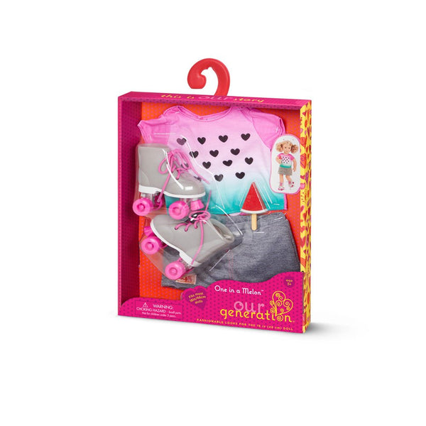 Our Generation One in a Melon Outfit Roller Skates for 18