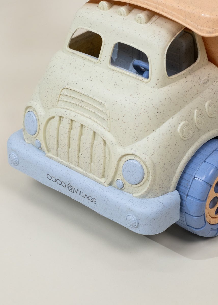 Oversized 5 - Piece Wheat Straw Sand Toy Set – Dump Truck & Accessories - Mastermind Toys___249991