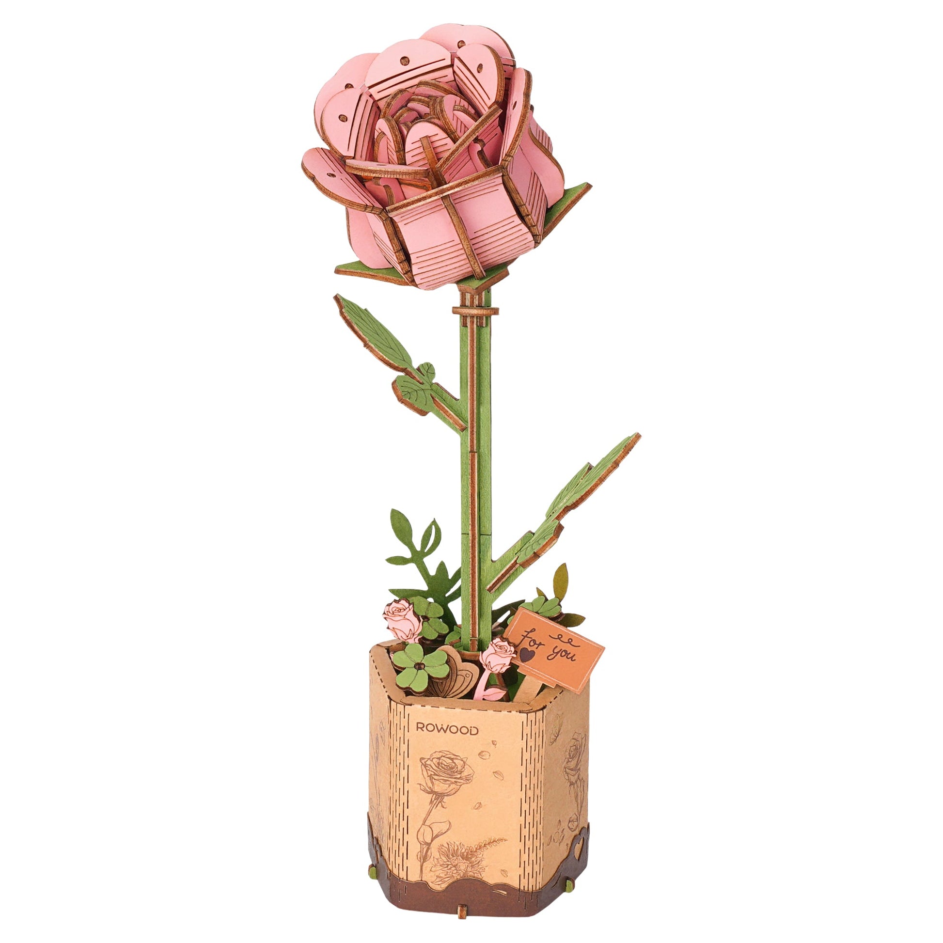 Rowood Pink Rose Model Kit Mastermind Toys Rowood Pink Rose Model Kit Mastermind Toys