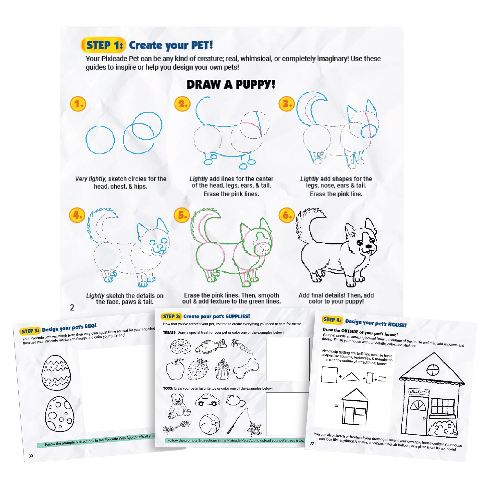 Pixicade Pets - 1 Illustrated How to Draw Book - Mastermind Toys___249010