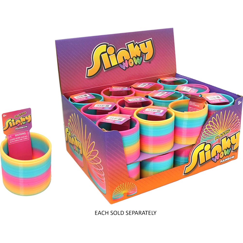 Plastic Slinky Wow Rainbow Colours Assorted - Mastermind Toys___247113