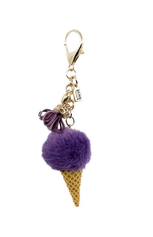 Plush Ice Cream Bag Charm in Purple - Mastermind Toys___249187