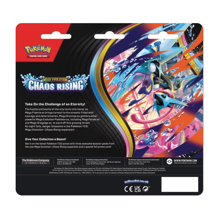Pokémon TCG: Mega Evolution Chaos Rising Three - Booster Blister - Mastermind Toys___256045