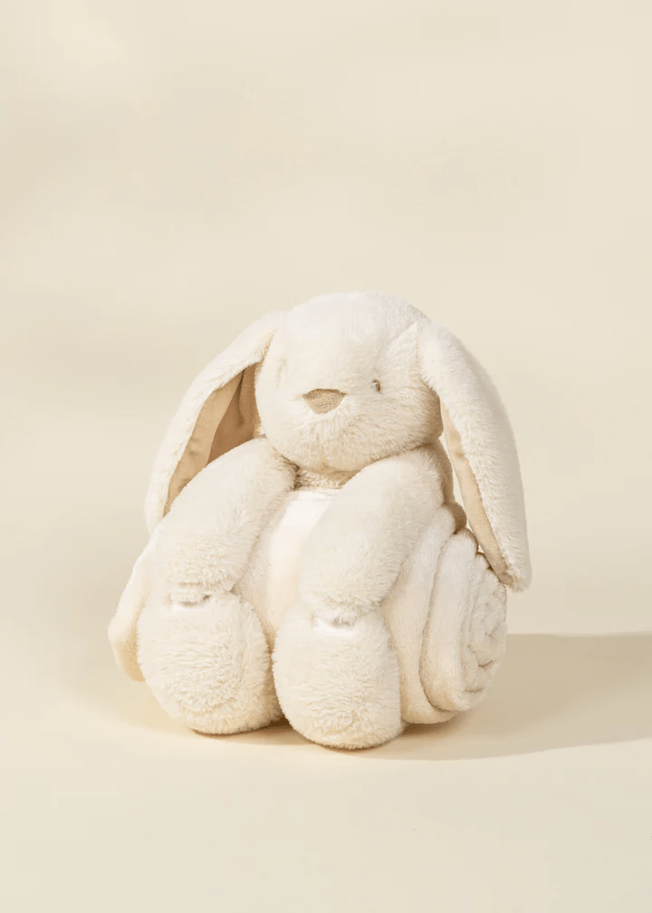 Small Padded Rabbit Toy Rabbit Plush Toy & Snuggling Blanket – Mastermind Toys