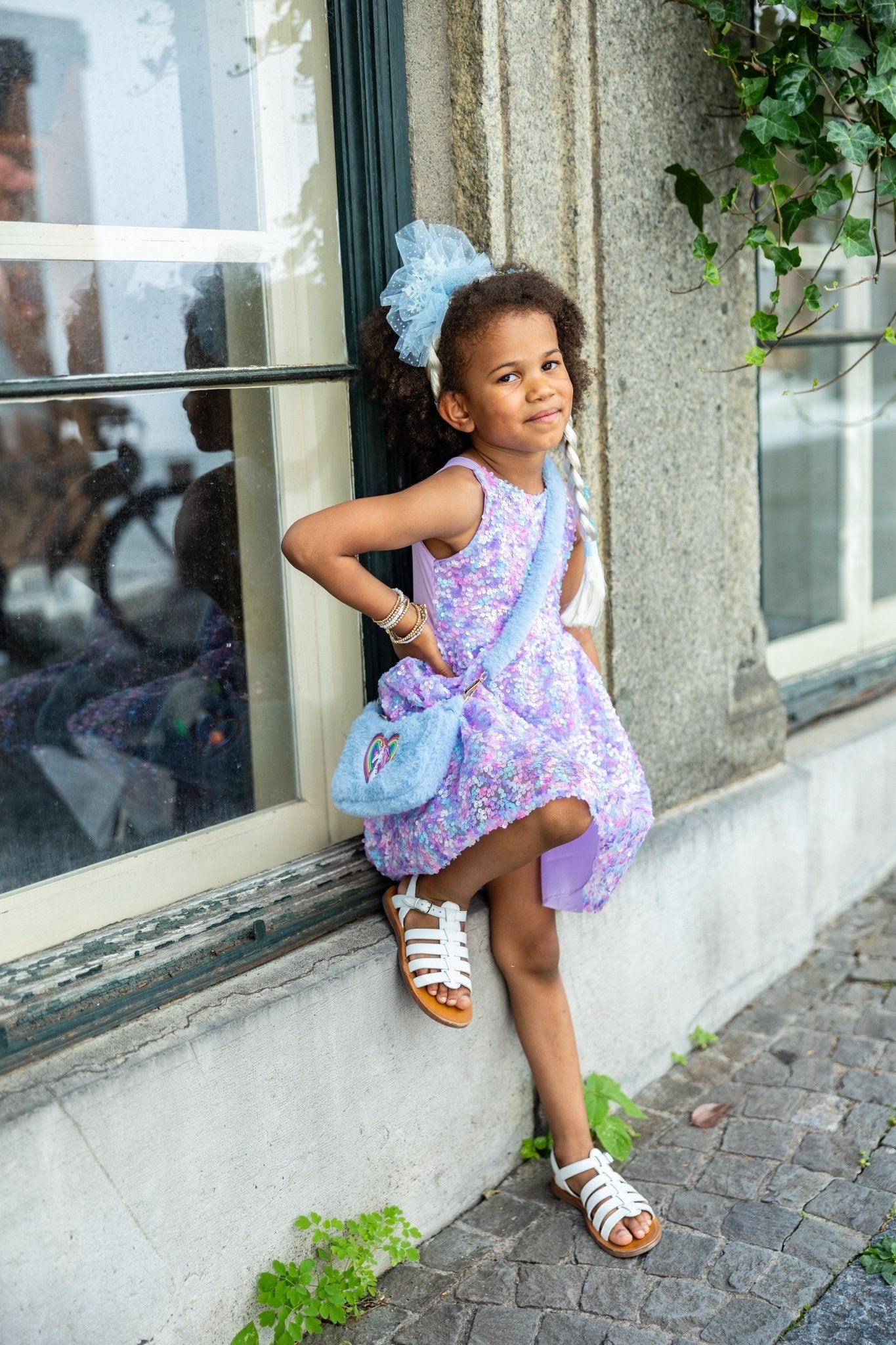 Rainbow Cuddle Crossbody Purse, Periwinkle - Mastermind Toys___245088