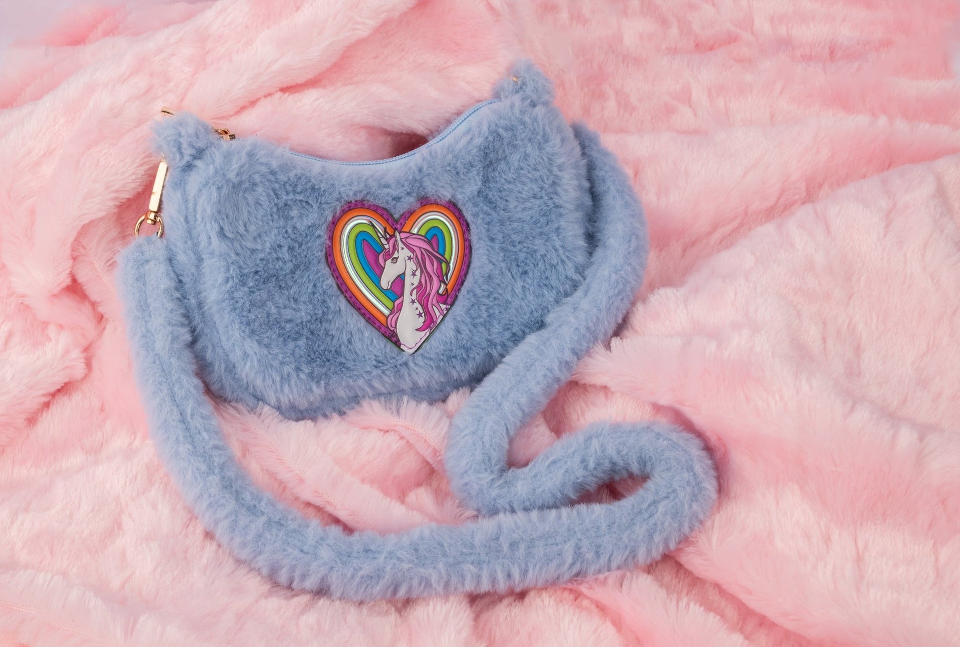 Rainbow Cuddle Crossbody Purse, Periwinkle - Mastermind Toys___245088