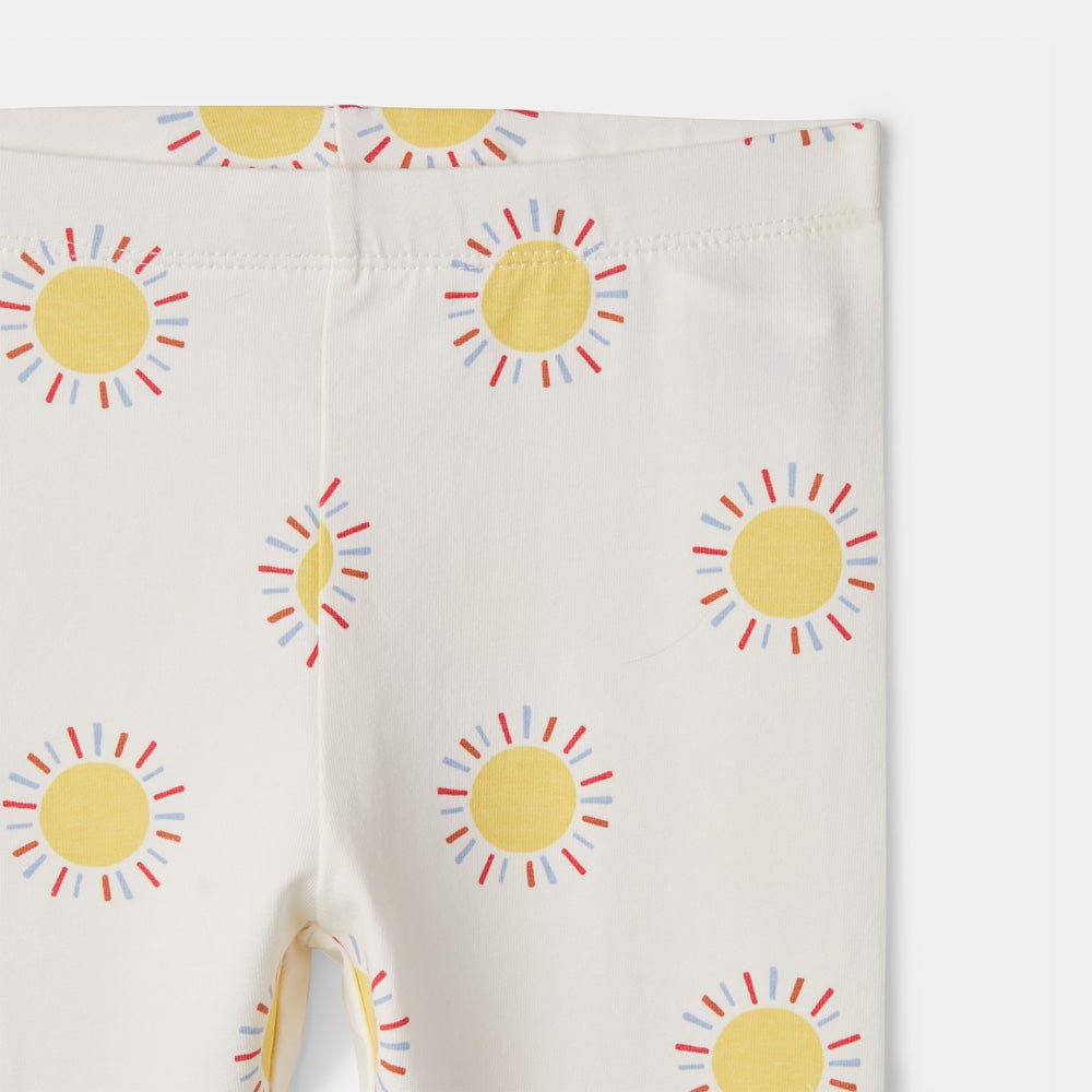 Rise Little Earthling Legging White Floral Print 12 - 18m - Mastermind Toys___242496