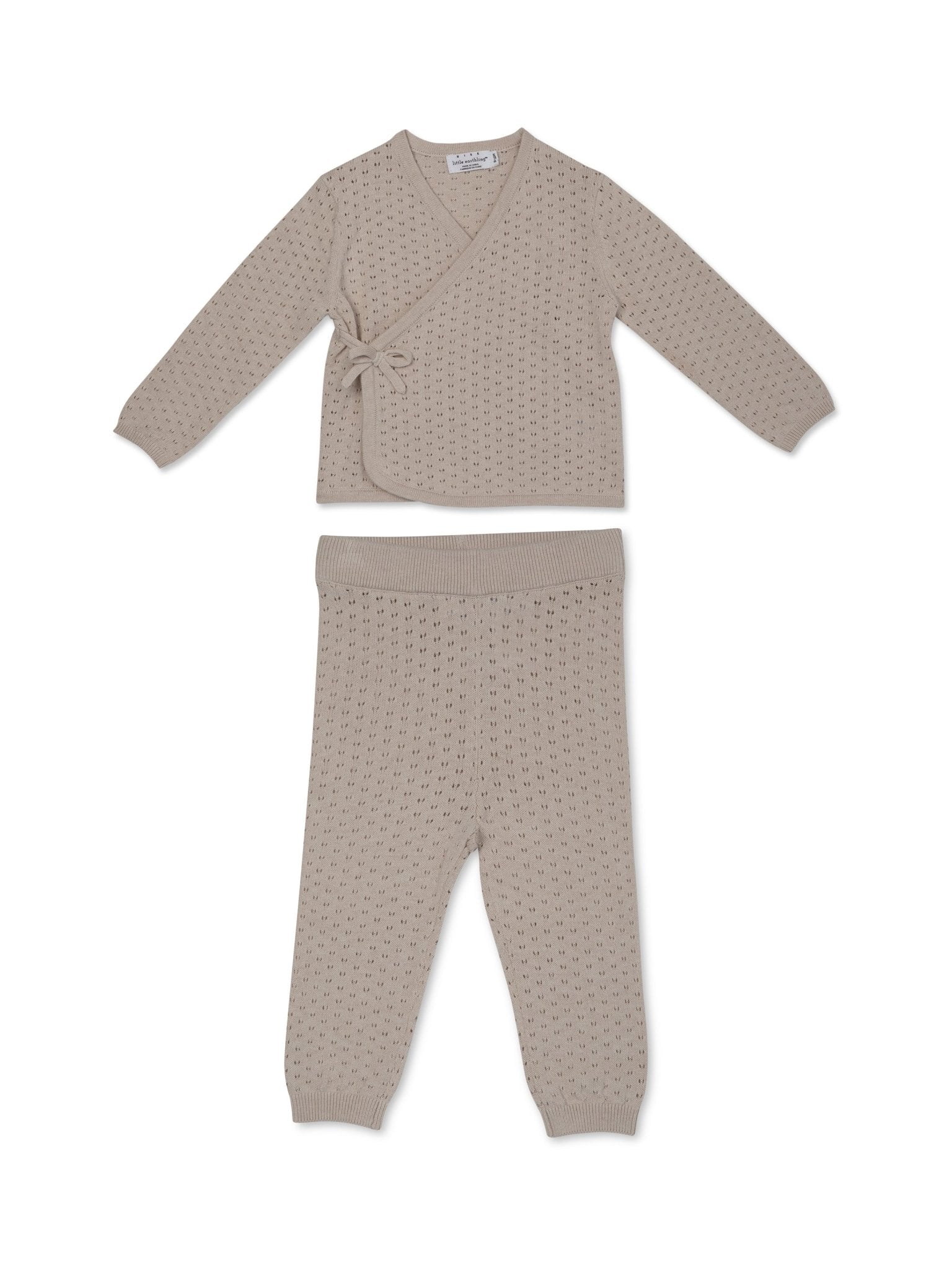 Rise Little Earthling Pointelle Knitted 2 - Piece Set - Mastermind Toys___244000