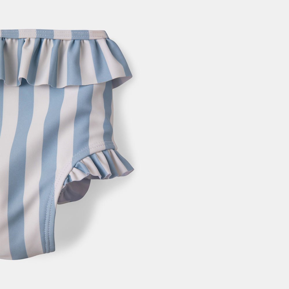 Rise Little Earthling Ruffle Bow 2 - pc Bathing Suit Peach Gingham 0 - 6m - Mastermind Toys___234994