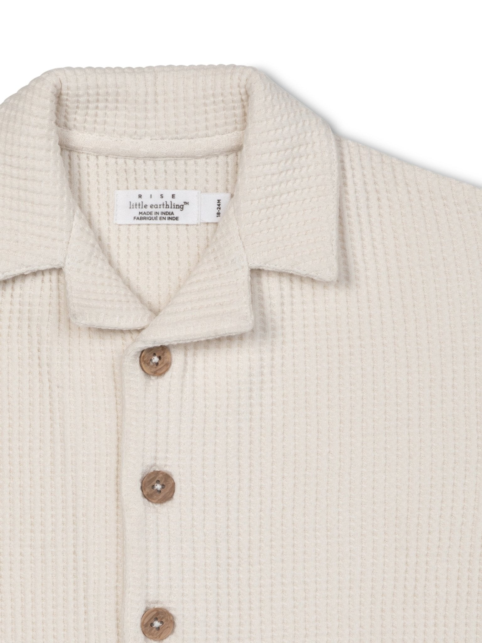 Rise Little Earthling Waffle Collar Shirt - Mastermind Toys___236431