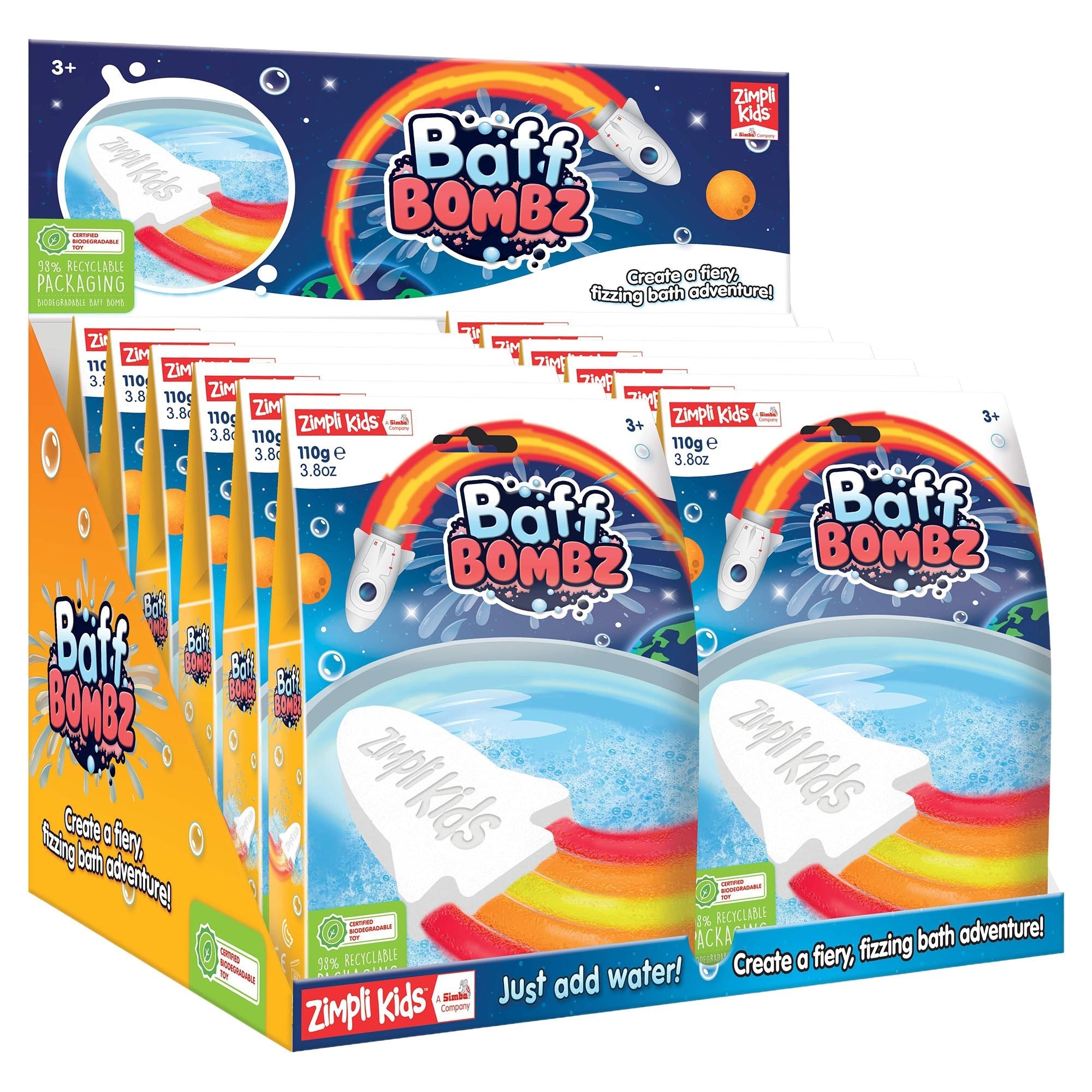 ROCKET BAFF BOMBZ White Rocket Shaped Baff Bomb - Mastermind Toys___249124