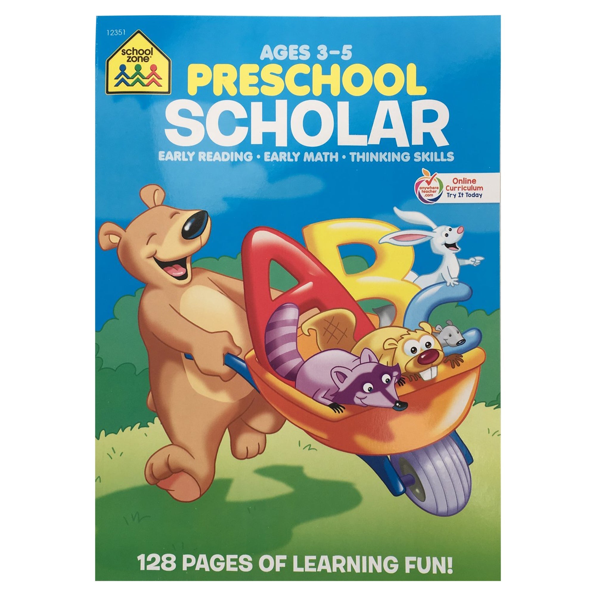 School Zone 128 Page Prescool Workbooks - 2 Asst. - Mastermind Toys___248783