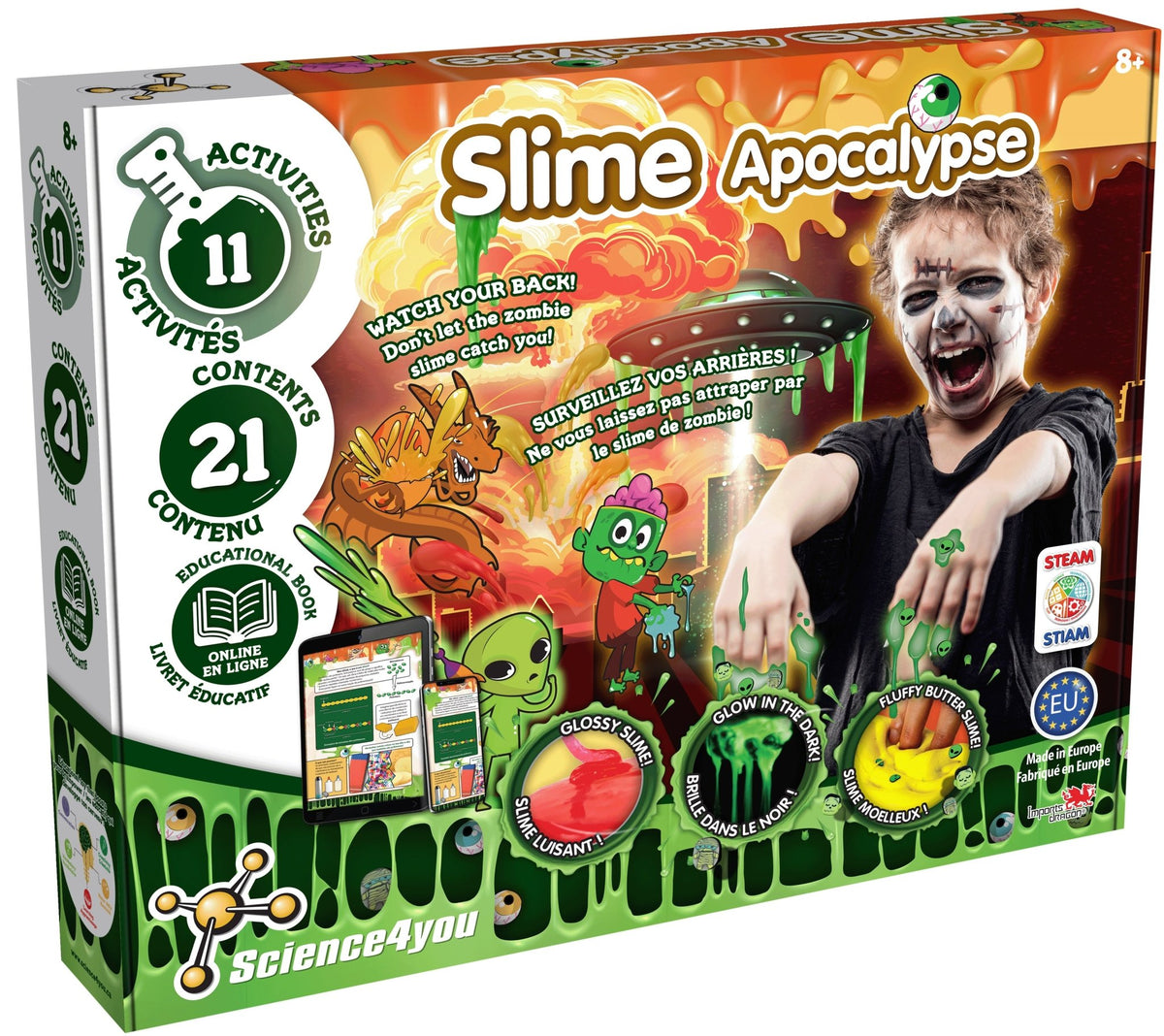 Kit De Slime Apocalipsis Zombi | 7 Experimentos Con Slime Fluffy, Butter Y Brillante | Juguete Kit De Slime Apocalipsis Zombi | 7 Experimentos Con Slime Fluffy, Butter Y Brillante | Juguete