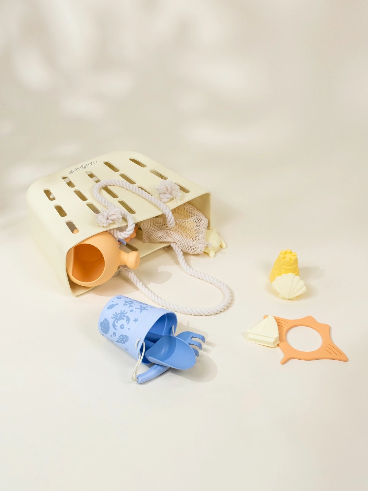 Silicone Beach Bucket & Accessories (3 pcs) - Under the sea - Mastermind Toys___245655