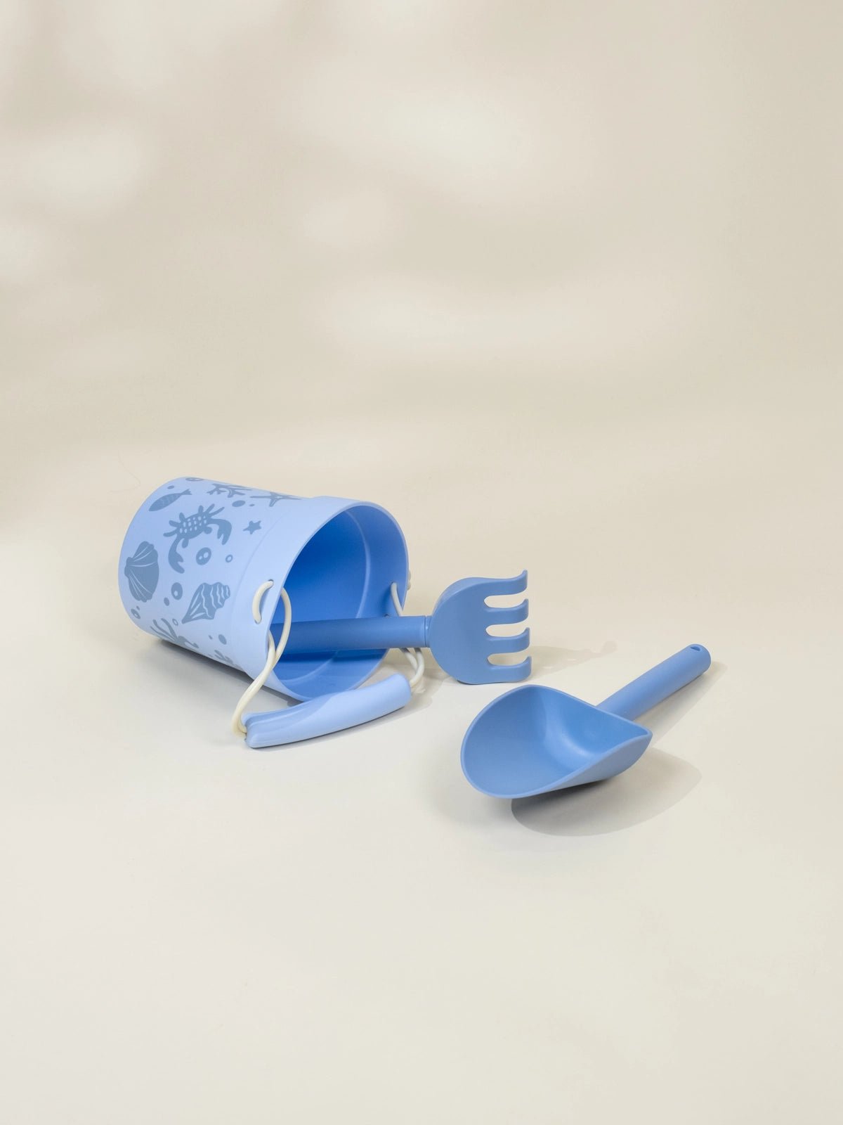 Silicone Beach Bucket & Accessories (3 pcs) - Under the sea - Mastermind Toys___245655