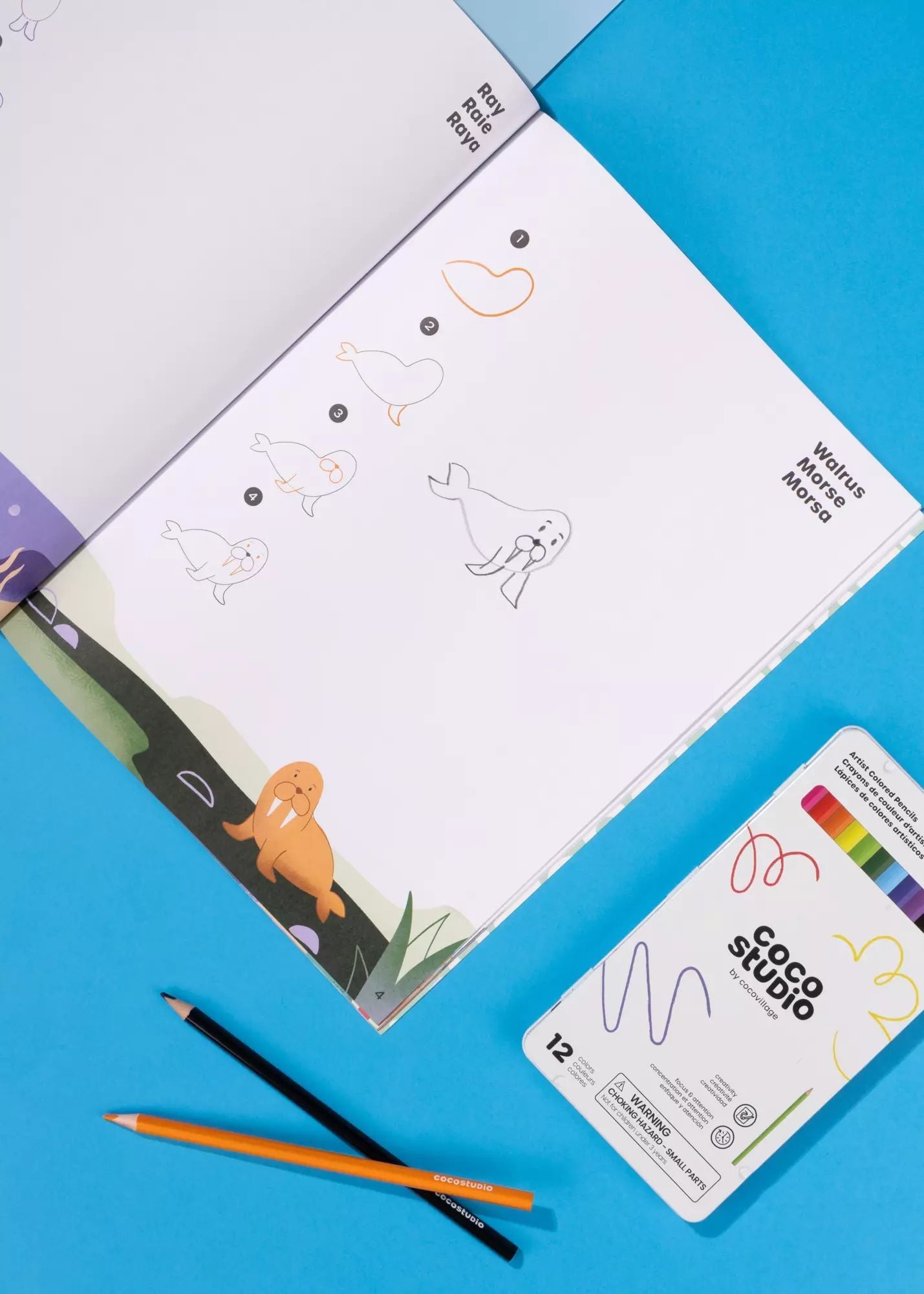 Step - by - Step Learning Drawing Book – Under the Sea (20 pages) - Mastermind Toys___250111