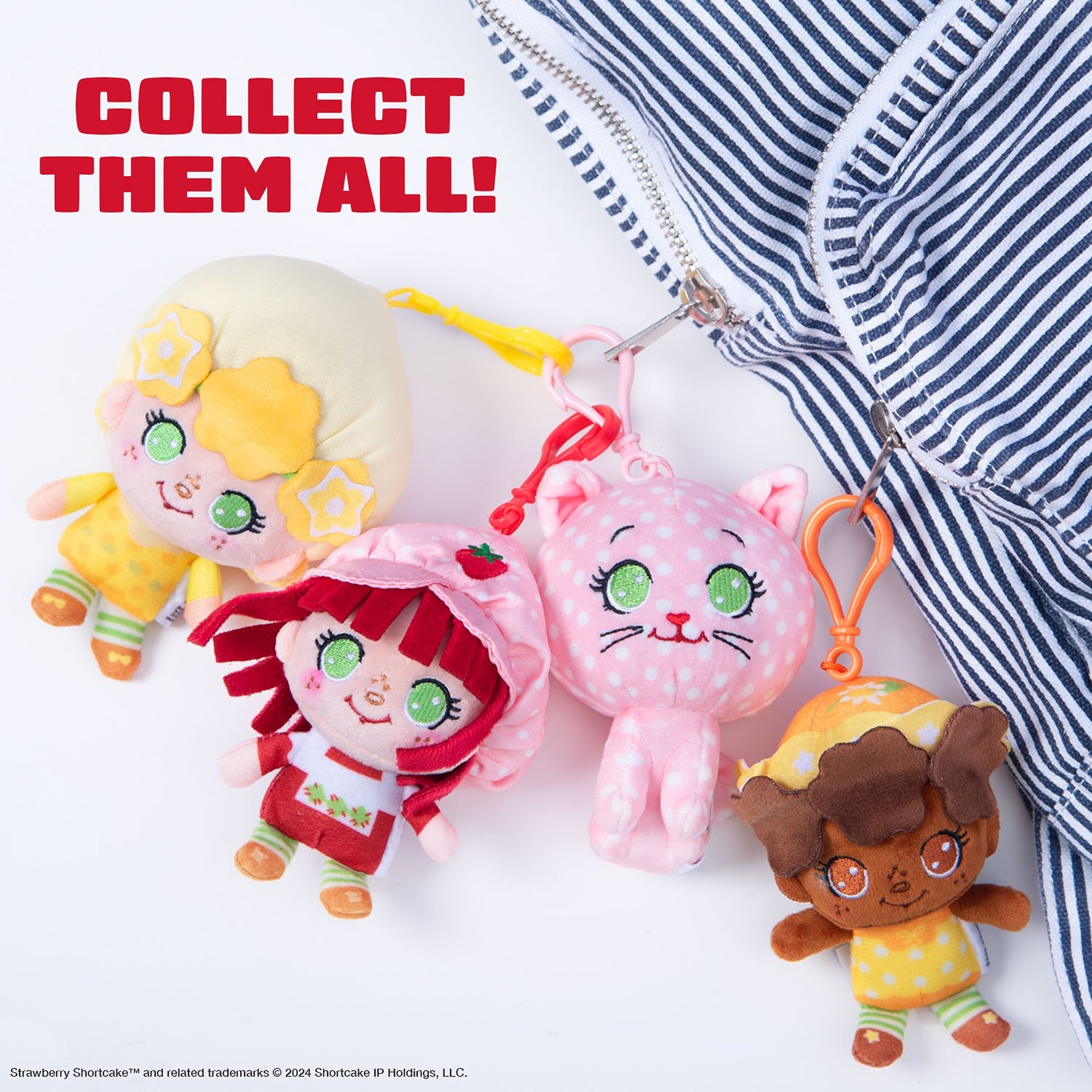 Strawberry Shortcake - Plush Backpack Clips - Custard - Mastermind Toys___249029