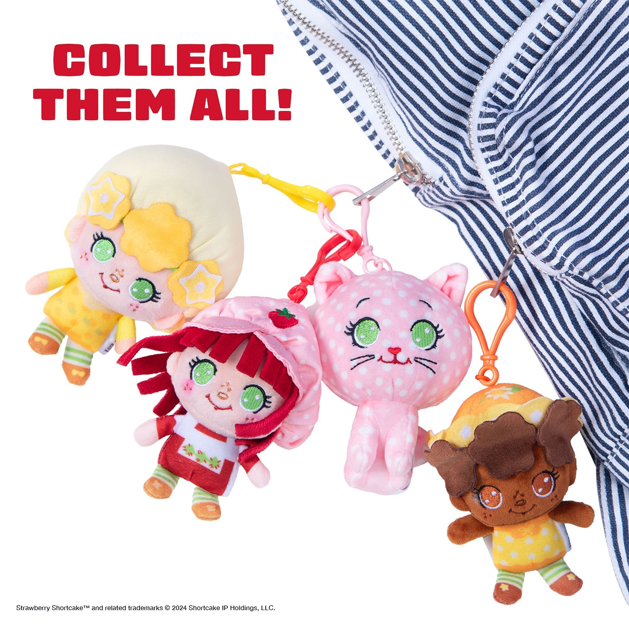 Strawberry Shortcake - Plush Backpack Clips - Strawberry Shortcake - Mastermind Toys___249026