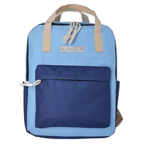 Stylish Design Light Weight Water Resistant Backpack - Light Blue and Dark Blue - Mastermind Toys___255103