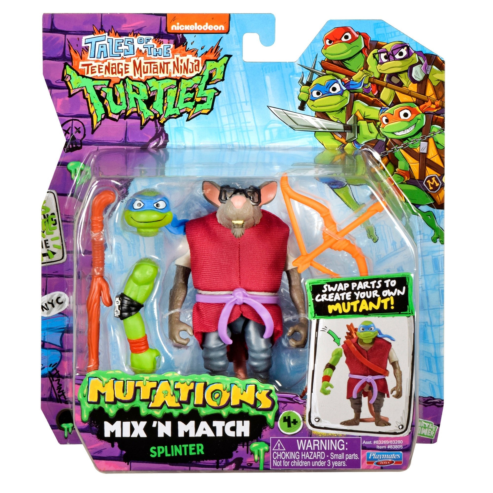 Splinter Mastermind Teenage Mutant Ninja Turtle TV Mix N Match Splinter – Mastermind Toys