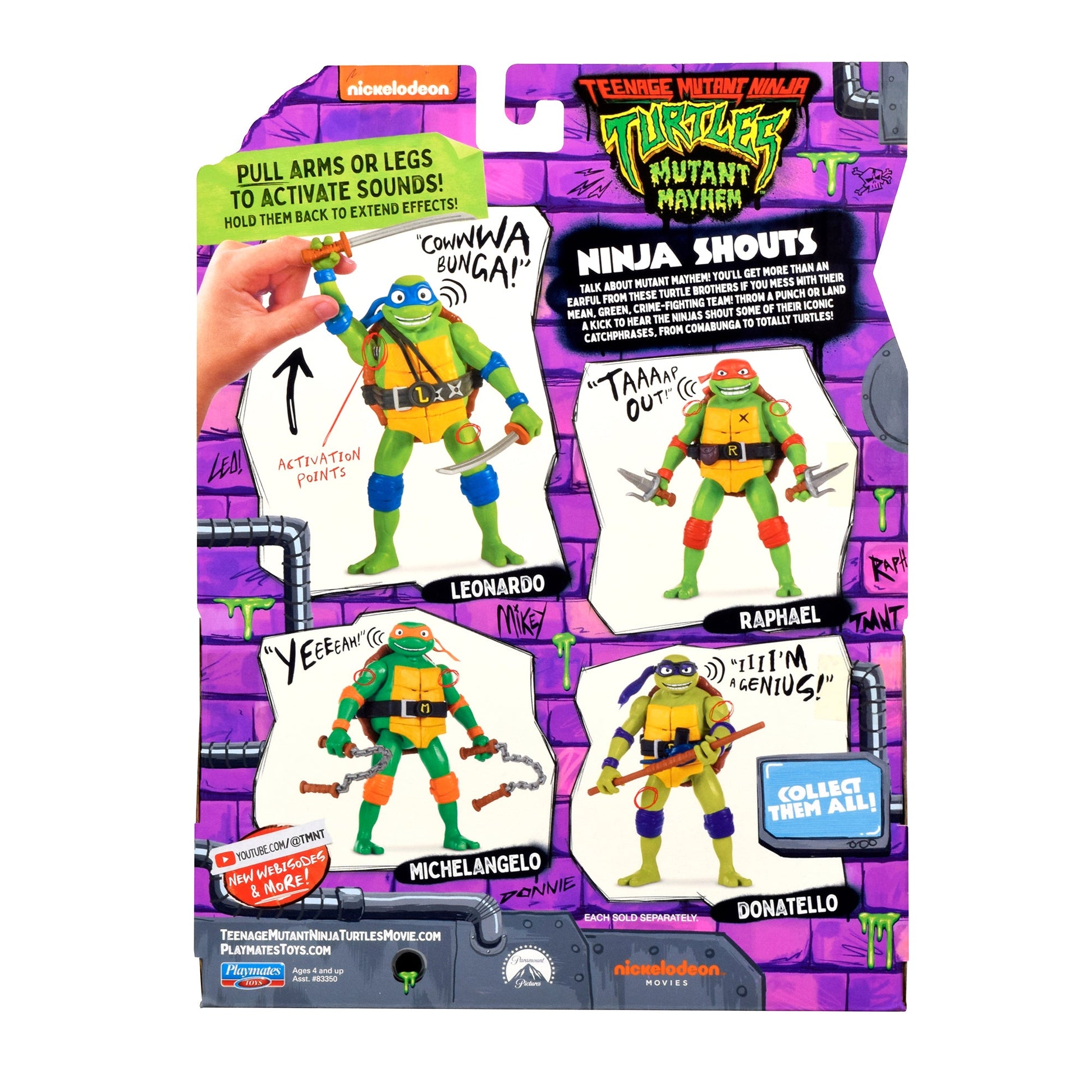 Teenage Mutant Ninja Turtles Movie Deluxe Fig - Ninja Shouts Donatello - Mastermind Toys___246475