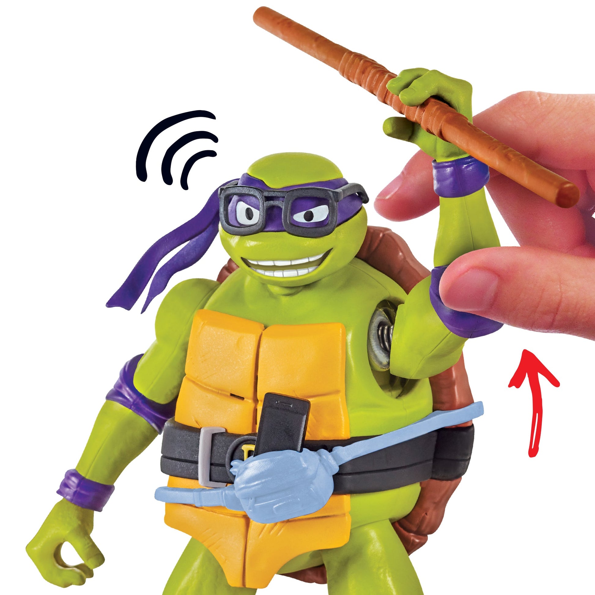 Teenage Mutant Ninja Turtles Movie Deluxe Fig - Ninja Shouts Donatello - Mastermind Toys___246475