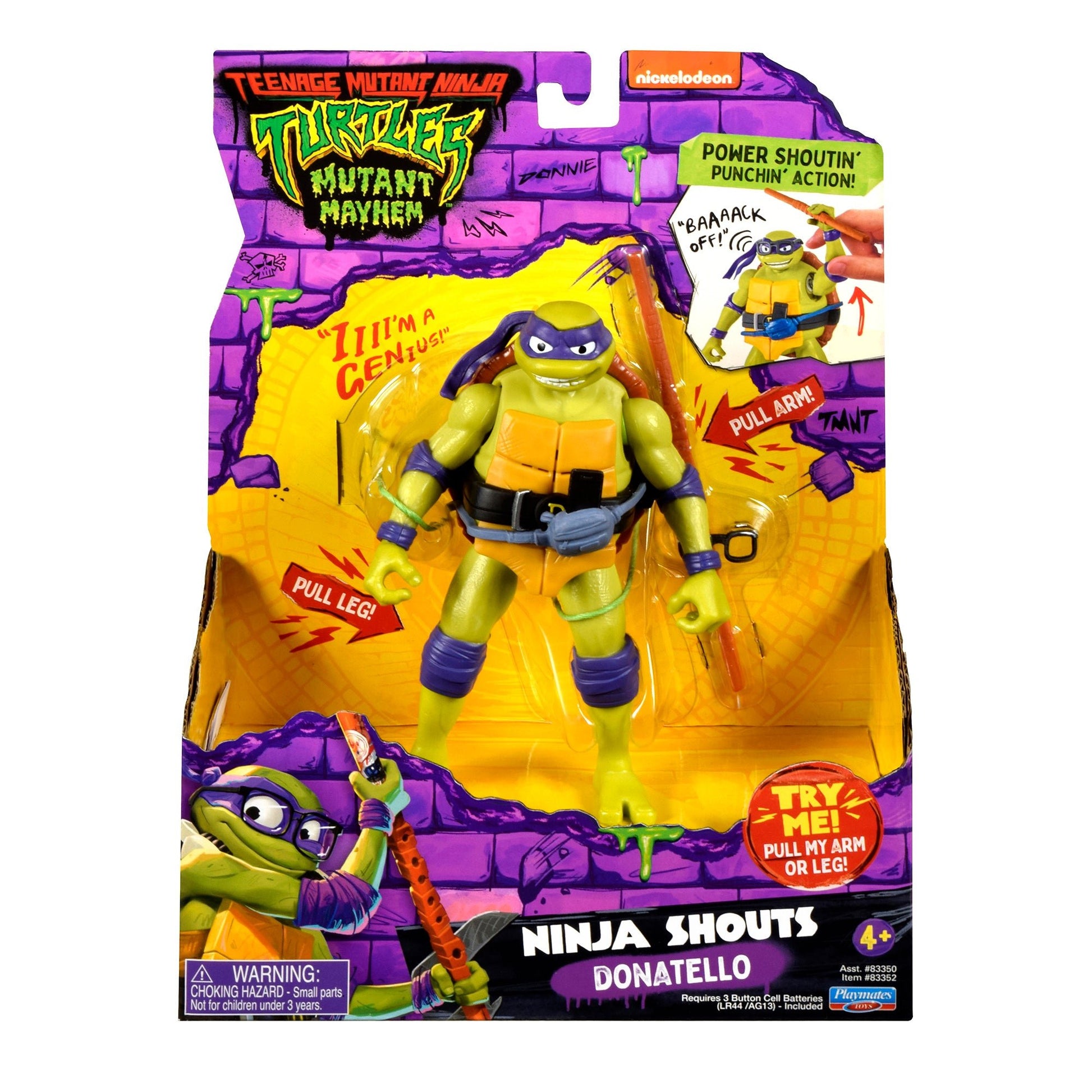 Teenage Mutant Ninja Turtles Movie Deluxe Fig - Ninja Shouts Donatello - Mastermind Toys___246475