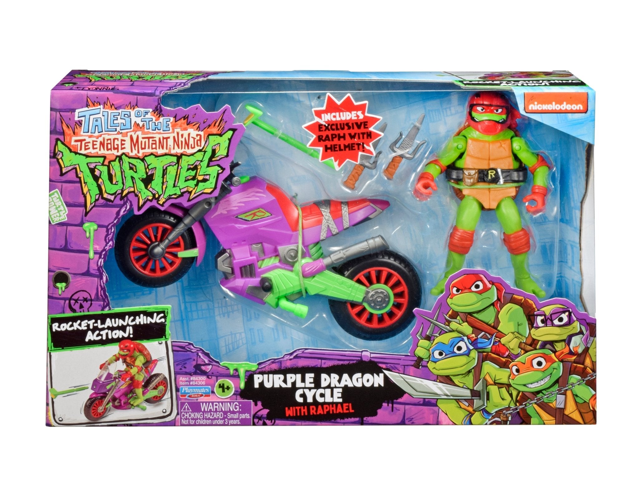 Teenage Mutant Ninja Turtles Purple Dragon Cycle Vehicle with Raph Figure - Mastermind Toys___246455