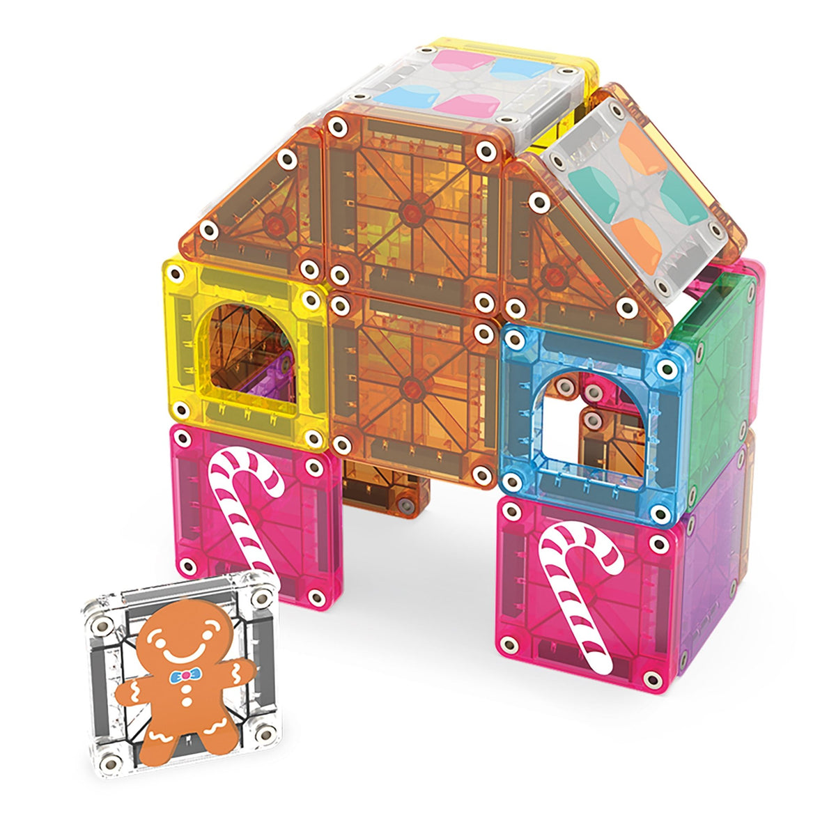 The Original MAGNA-TILES® microMAGS Gingerbread House Travel 24-Piece - Mastermind Toys___256025
