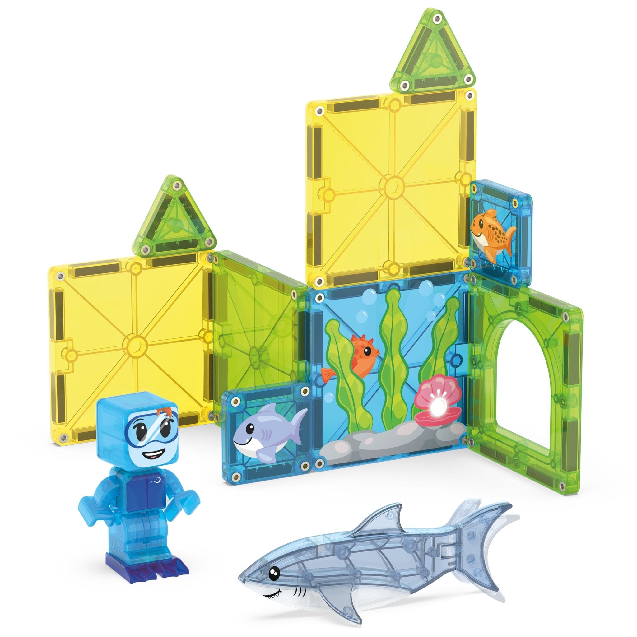 The Original MAGNA-TILES® Shark Dive 13-Piece - Mastermind Toys___256018