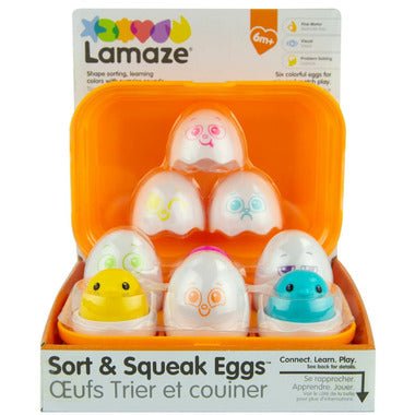 TOMY - Lamaze - New Sort & Squeak Eggs - Mastermind Toys___400103