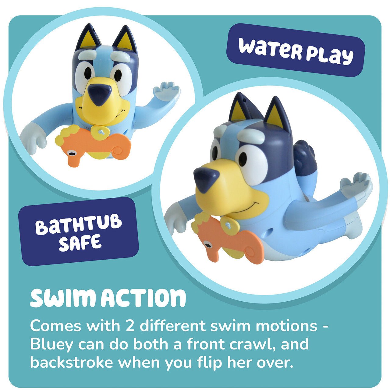 TOMY - Toomies - Swimming Bluey Toy - Mastermind Toys___400107