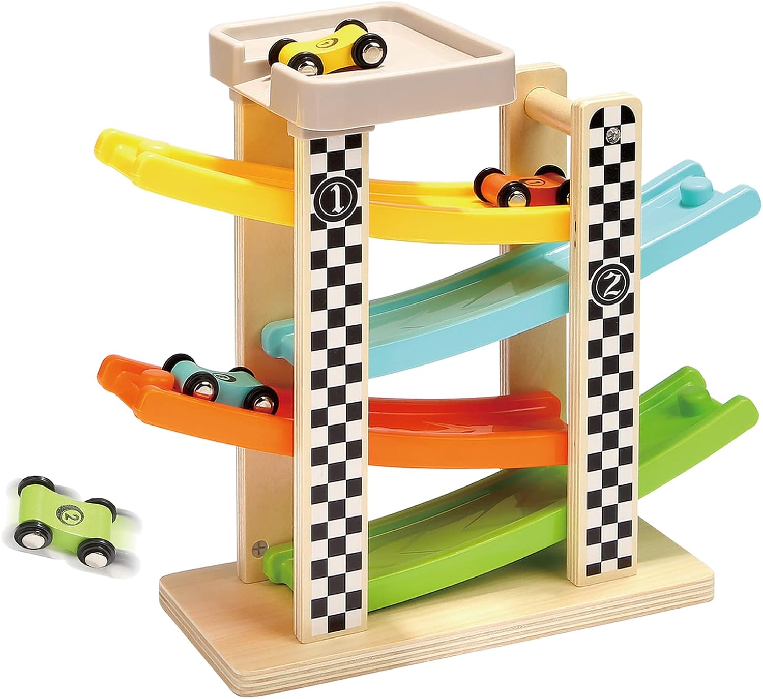 Top Bright Motor & Senses Wooden Ramp Racer with Mini Cars - Mastermind Toys___255076