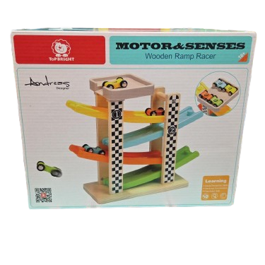 Top Bright Motor & Senses Wooden Ramp Racer with Mini Cars - Mastermind Toys___255076