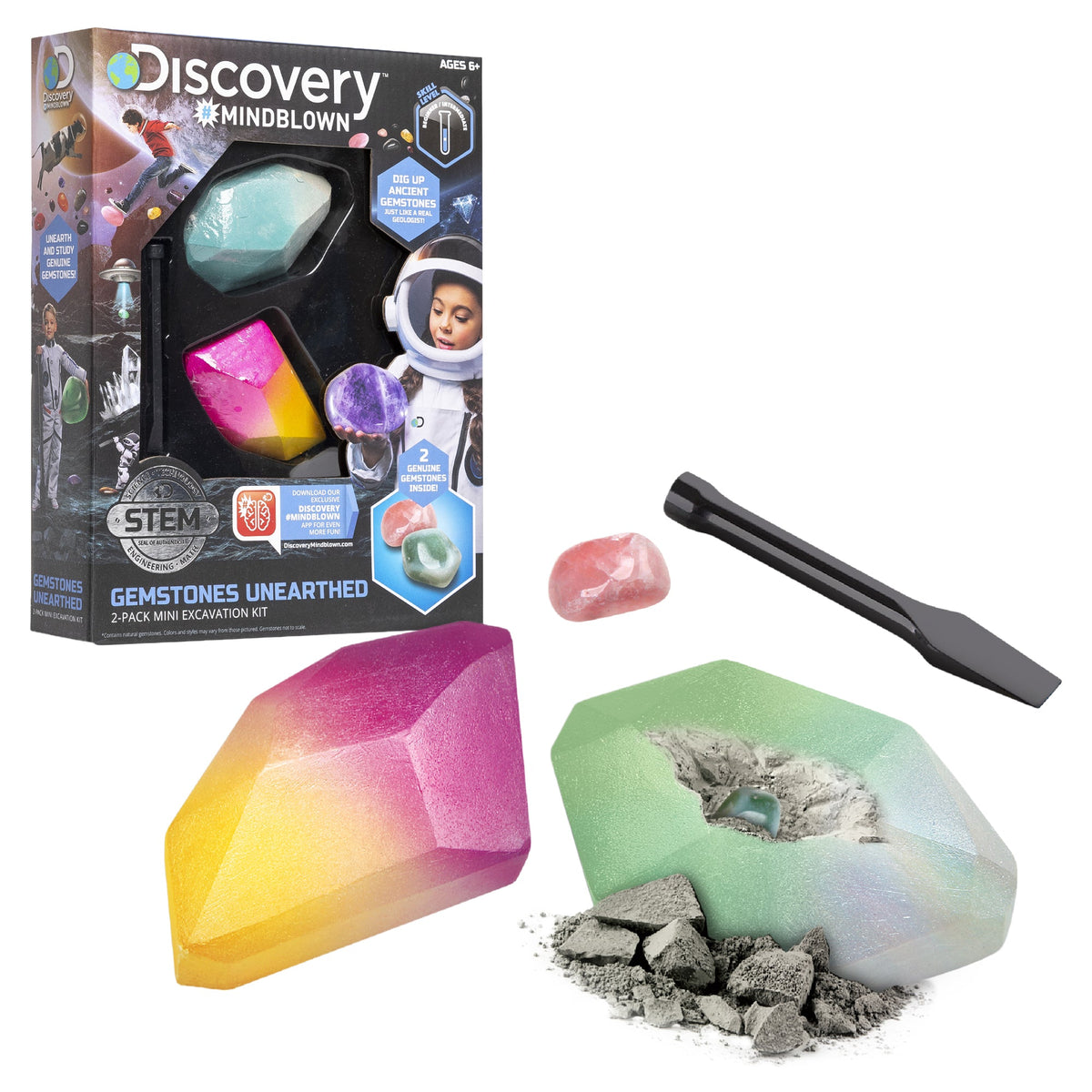 Geotech Toy Discovery Toy Mystery Crystals Geode Excavation 2pc – Mastermind Toys