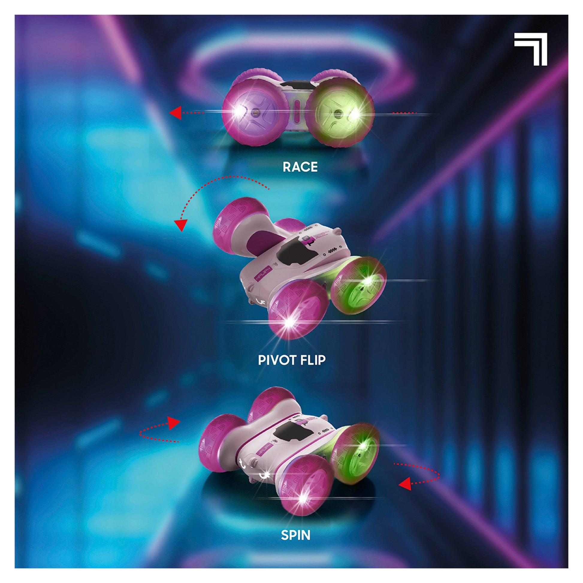 Toy RC Flip Stunt Rally Double Sided Girl - Mastermind Toys___247253